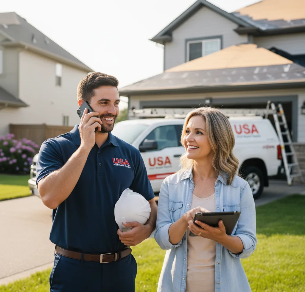 USA Roof Repair Experts customer support in Lawson